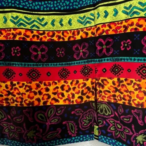 Sag Harbor Size 12P Boho Chic Style Striped Midi Dress - Picture 7 of 13